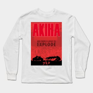 Akira minimalist poster Long Sleeve T-Shirt